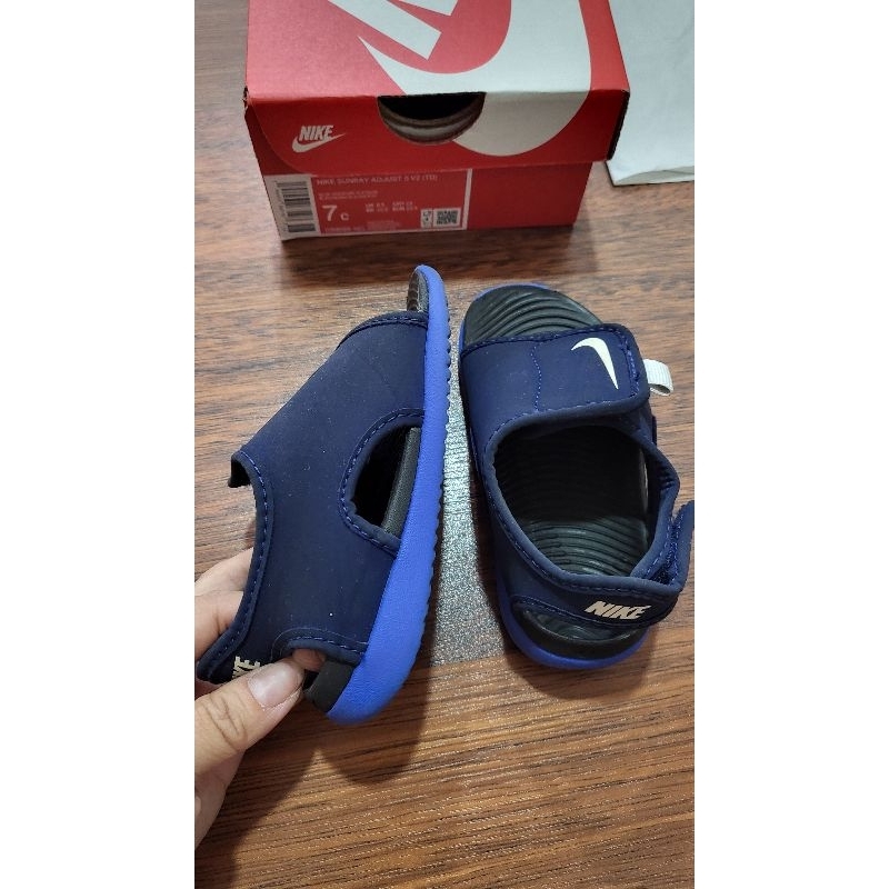 NIKE SUNRAY ADJUST 5 V2 (PRELOVED) Kids Size, Blue Colour Complete with Original Box / Sepatu Sandal
