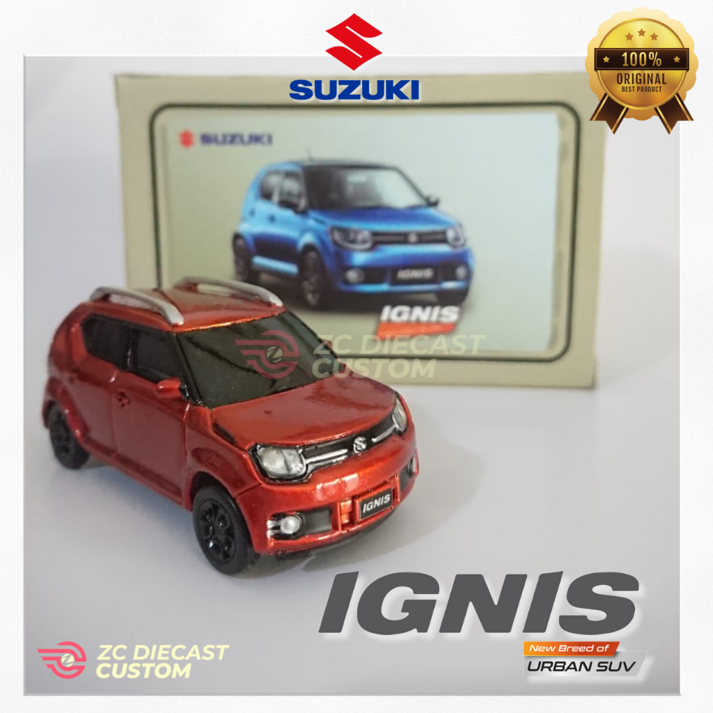 Diecast Mobil Suzuki Ignis GX M/T Skala 1:43. Miniatur IGNIS, Replika IGNIS. BISA CUSTOM WARNA&PLAT