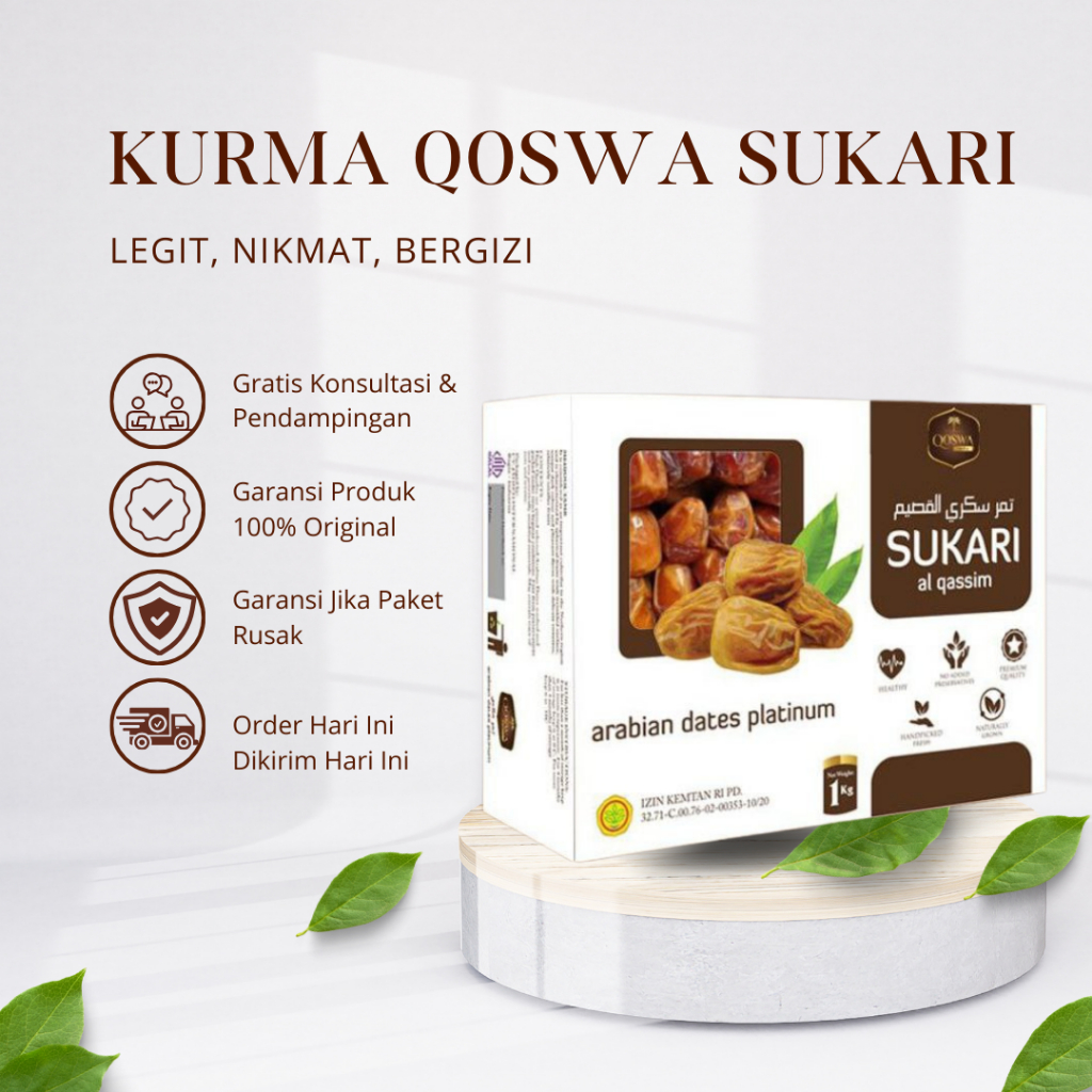 

Kurma Sukari Basah Qaswa Al Qasim Nikmat Lezat Bergizi Premium Quality 500gr 850gr 1kg Asli