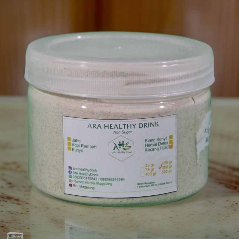 

Kacang Hijau Bubuk Tanpa Gula 300G (Minuman Herbal Siap Seduh)