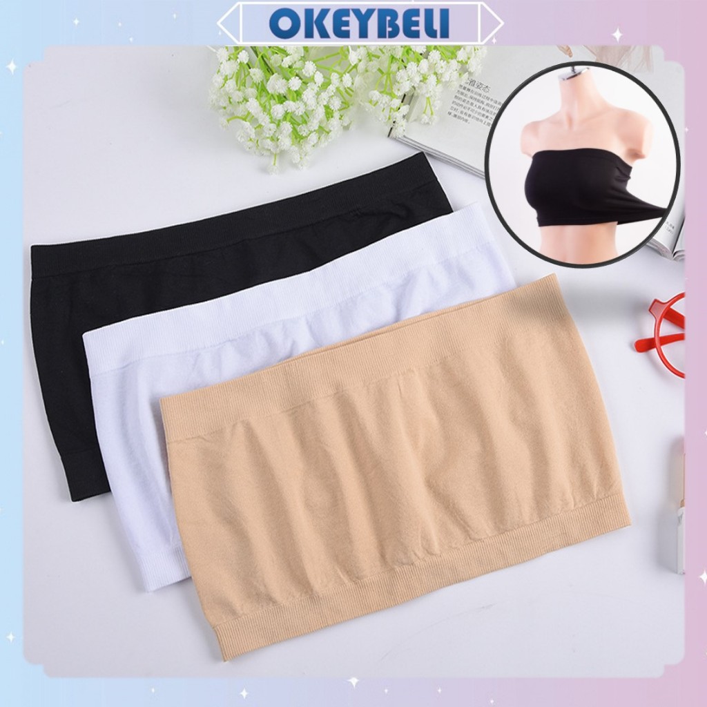 •OKEY BELI• BR465 Bra Kemben Seamless Tanpa Tali Anti Slip Pakaian Dalam BH Wanita