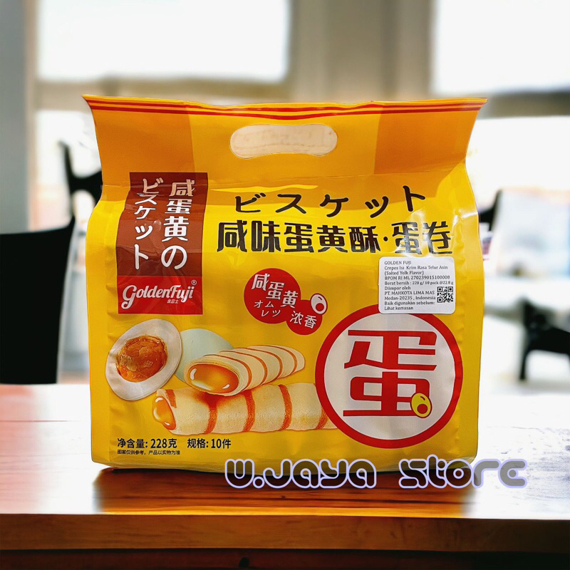 

QH Golden Fuji Soybean Milk Flavor 228g / Crepes Isi Krim Kacang Kedelai/Telur Asin