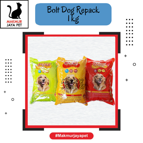 Makanan Anjing Bolt Dog 1kg / Makanan Murah Anjing