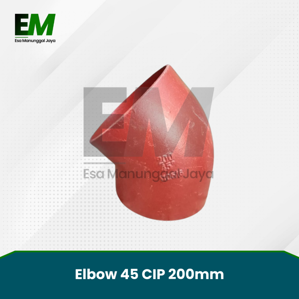 Elbow 45 CIP 200mm / Elbow CIP 8" 45 Derajat / Elbow CIP 45 Derajat 8"