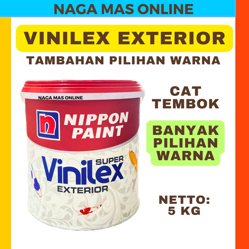 WARNA BARU Cat Tembok Vinilex Super Exterior 5 Kg Nippon Paint Tahan Cuaca / Warna Sage Pastel / Cat