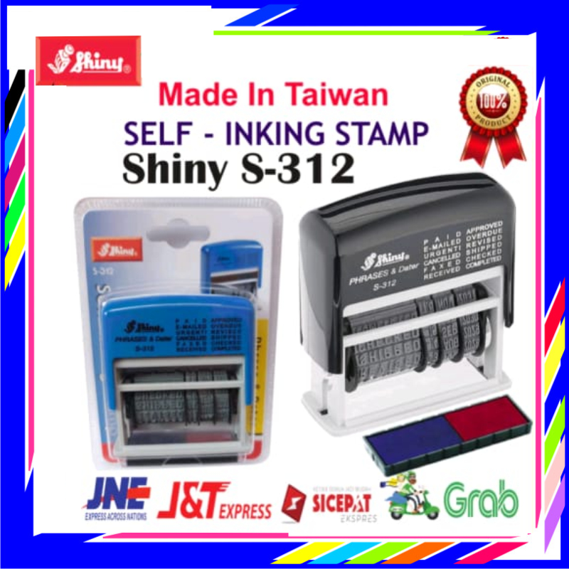 

STEMPEL CAP OTOMATIS SHINY S-312 TANGGAL PAID RECEIVED FAXED