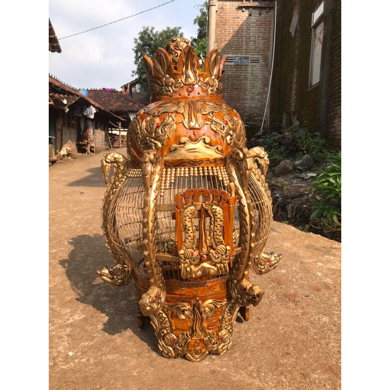 Sangkar Perkutut, Sangkar Perkutut Ukiran, Sangkar Perkutut Ukir Naga, Sangkar Burung Perkutut, Sang