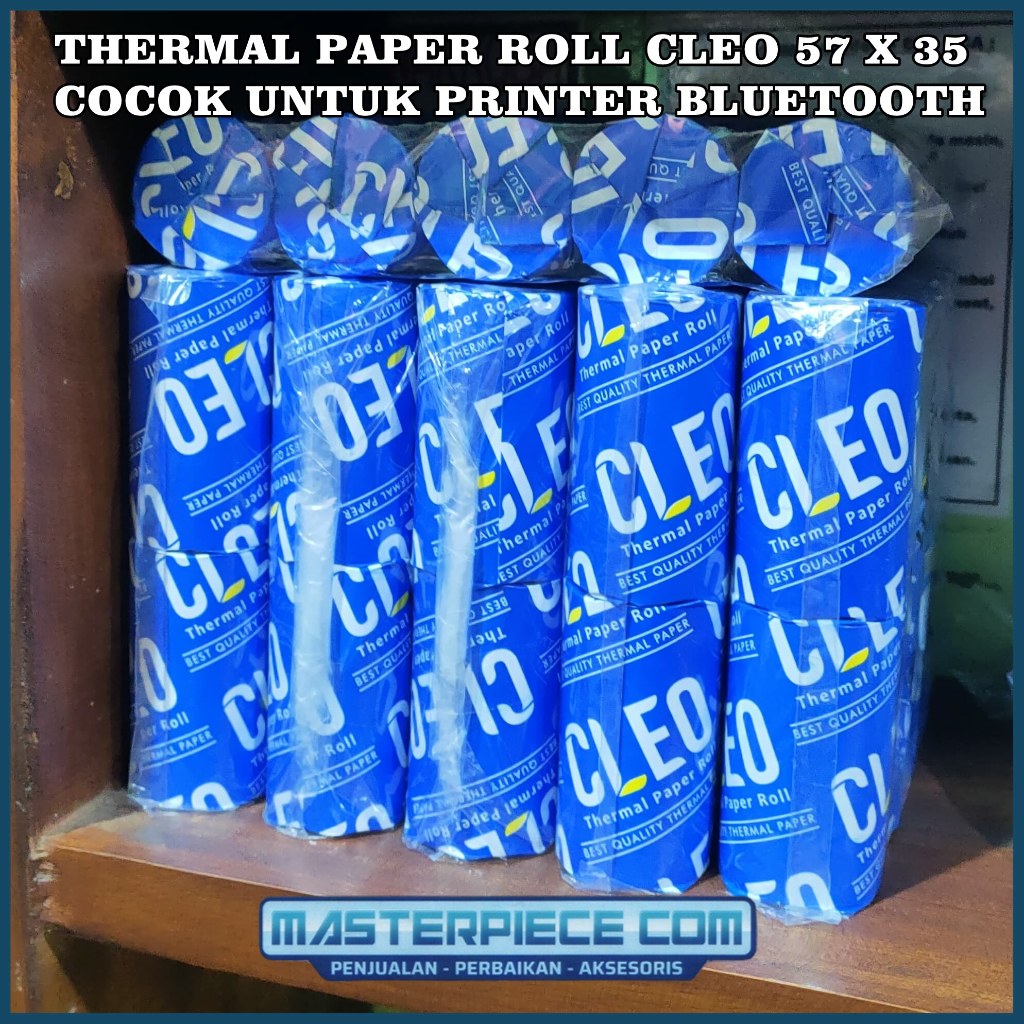 

[COD] 10 Pcs Kertas Printer Bluetooth, Thermal Paper Cleo 57x35, Kertas Printer Kasir Struk PPOB 1 Pack
