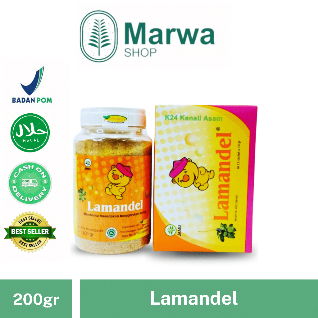 

Lamandel Bubuk Obat Herbal Atasi Amandel BOTOL & SACHET | KEMASAN BARU MEREDAKAN SAKIT