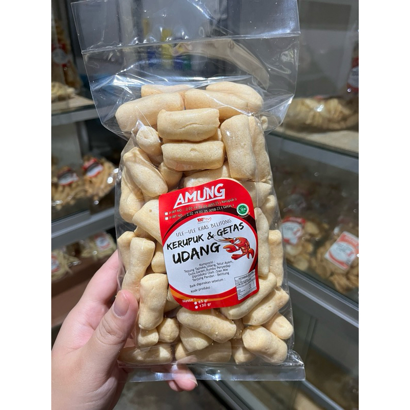

Getas Udang Panjang Kerupuk Amung 1 kg oleh oleh khas Belitung