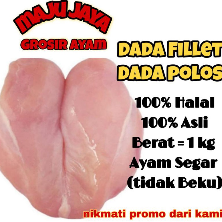 

OLY216 TERMURAH DADA FILLET 1KG DADA POLOS DADA AYAM TANPA KULIT AYAM MURAH AYAM BERKUALITAS AYAM SEGAR