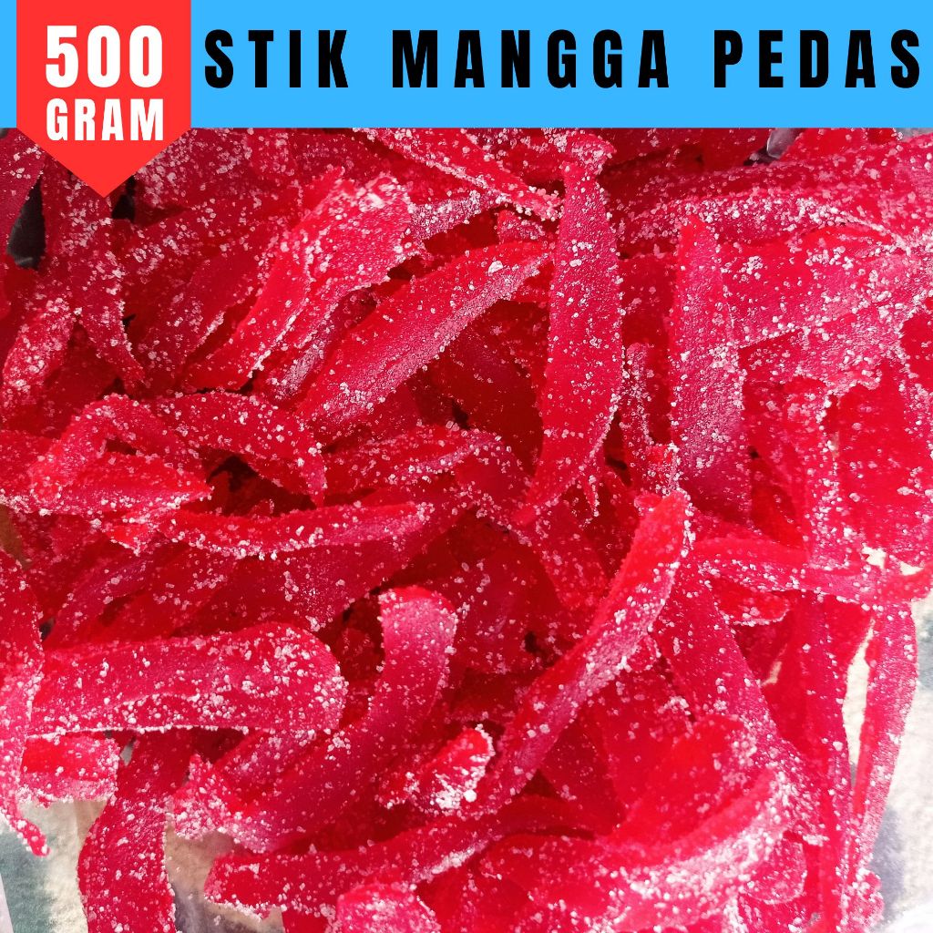 

STIK MANGGA PEDAS 500 GRAM MANGGA ARUMANIS AROMANIS HARUMANIS MANGGA KERING MANGGA PEDAS MANISAN MANGGA