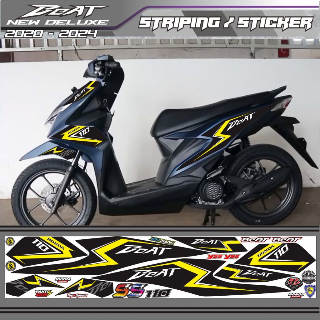 STRIPING BEAT NEW ISS DELUXE STREET VARIASI / STRIPING MOTOR BEAT NEW 2020 / 2024 MOTIF SIMPLE STRIP