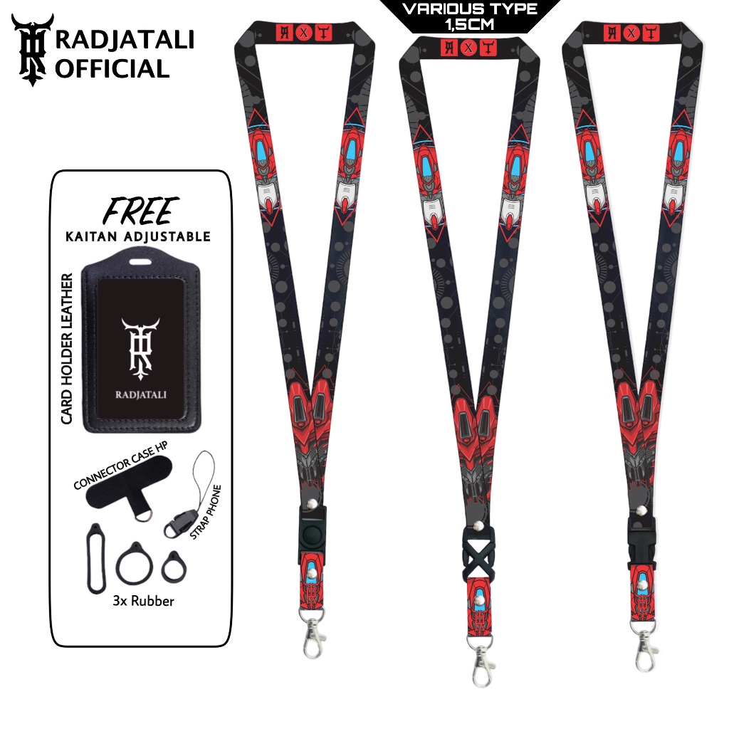 

Lanyard Radjatali 1.5cm Gundam V4 Gantungan Tali Holder ID Card - Gundam Series