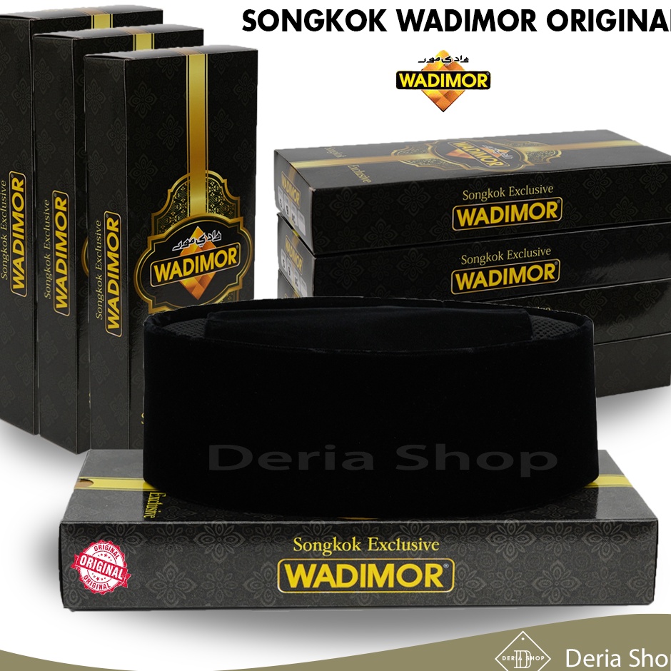 Murah Peci WADIMOR Asli AC Non AC Susun Tinggi 7 8 9 1 Songkok Hitam Peci Sholat Bludru Anak Laki Pr