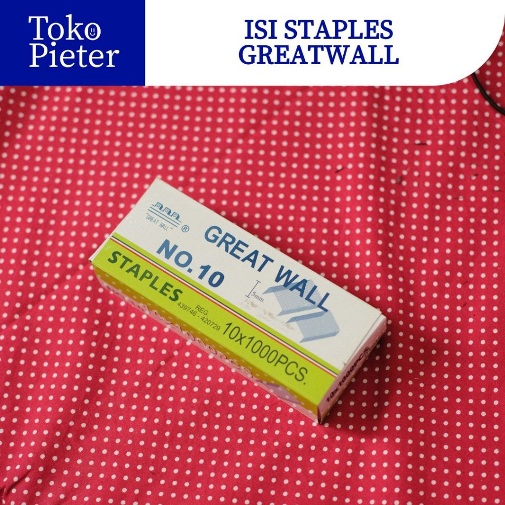 

(1PACK) ISI STAPLES KECIL GREAT WALL NO.10 SURABAYA