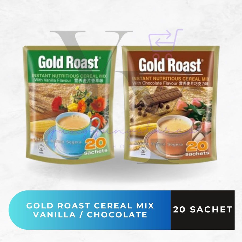 

Gold Roast Cereal Mix Vanilla / Chocolate 20 Sachet x 30 gram