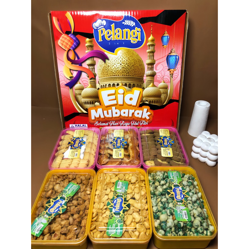 

Pelangi 2in1 Kacang 3 dan Kue 3 toples