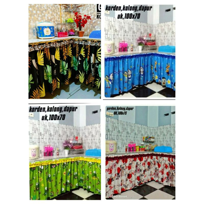 Gorden Kolong dapur/Hordeng Meja kompor
