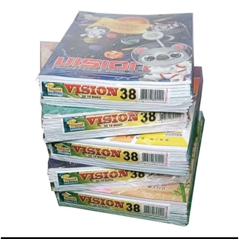 

BUKU TULIS VISION 38 LEMBAR 1 PAK 10 BUKU