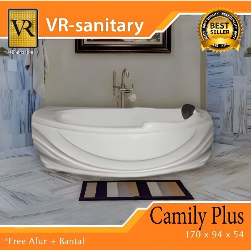 VR Bathtub Standing Camily Plus + Whirlpool Jacuzzi