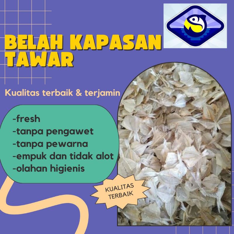 

Ikan Asin Belah Kapasan Tawar Berat 250g 500g 1kg