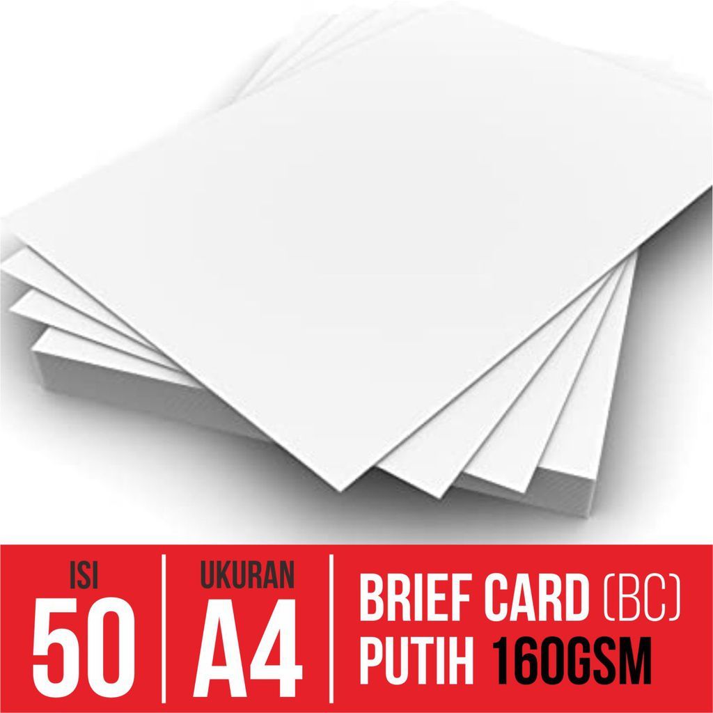 

50Lbr A4 A5 Kertas Manila / BC Putih, Kertas Buku Gambar, Karton Putih, Brief Card