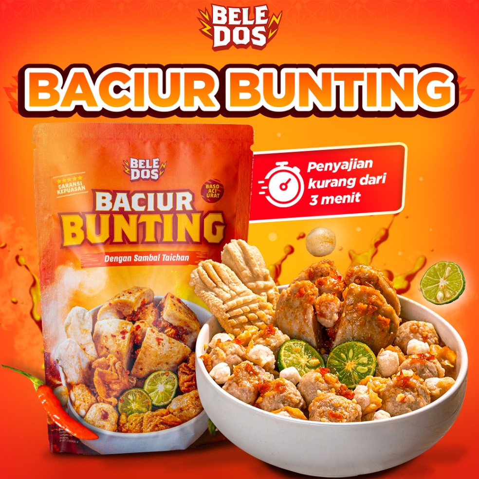 

YGT246 ORIGINAL Beledos Baciur Bunting 25 Gram dengan Sambal Taichan