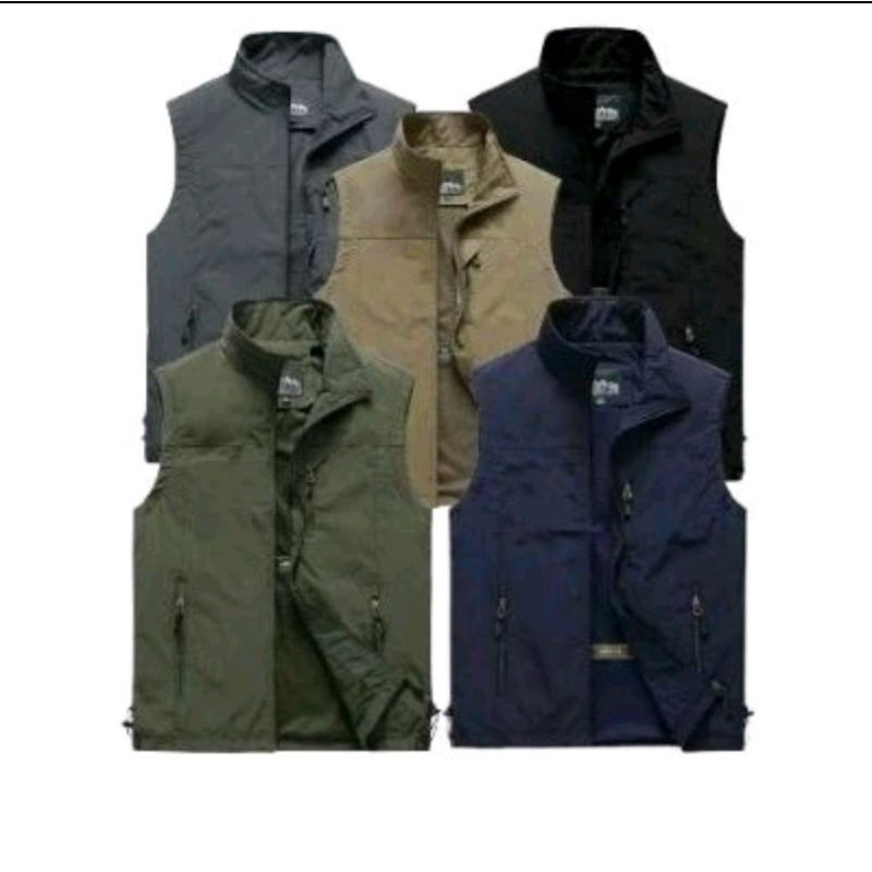 rompi vest outdoor pria dan wanita/rompi impor/rompi motor anti air anti angin