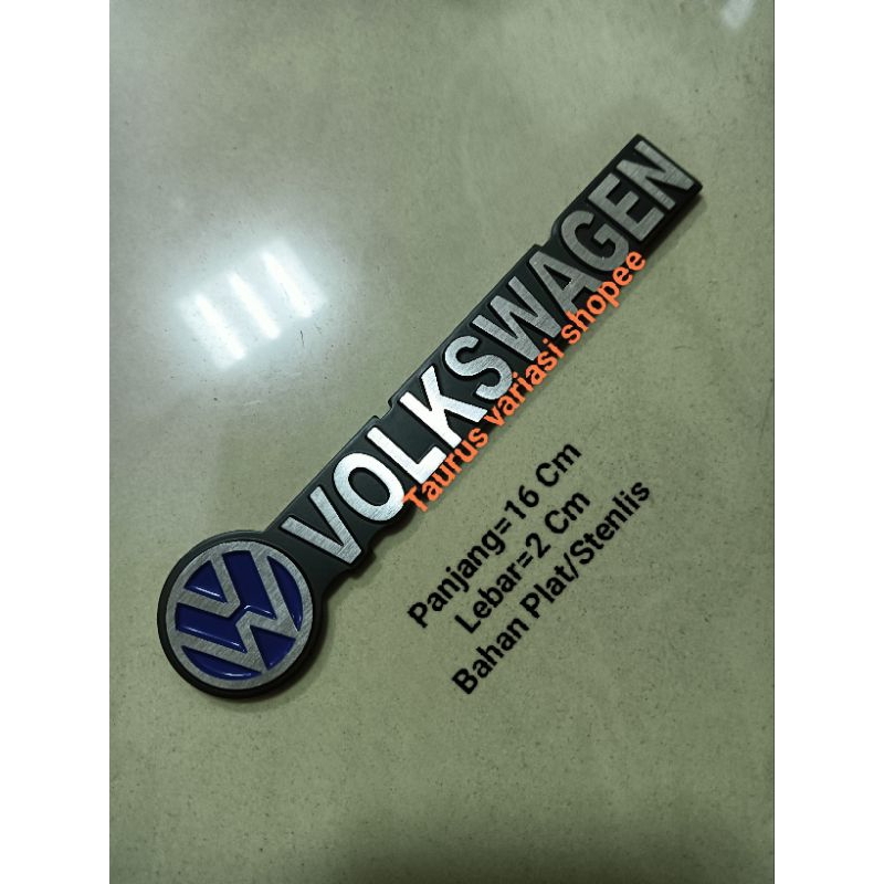 Emblem Stiker Sticker Tempelan Logo mobil VW VOLKSWAGEN Bahan Plat/ Besi kodok