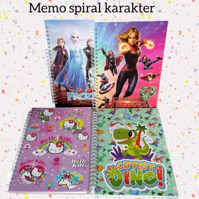 

Notebook Spiral Mini A5 Buku Memo Diary/Memo Spiral Karakter