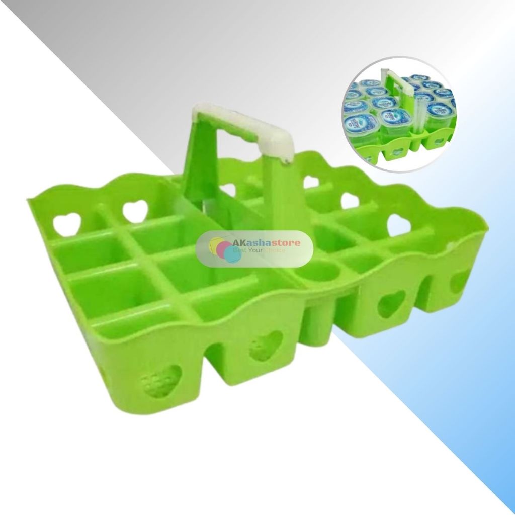 Tempat Aqua Gelas Plastik 16 Lubang / Rak Aqua Gelas Plastik Warna