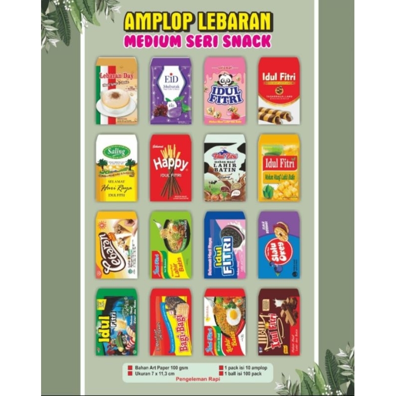 

Amplop Lebaran Motif Snack
