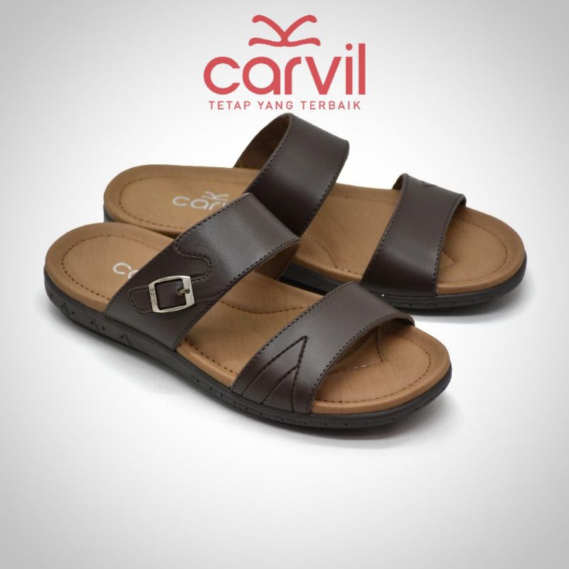 Sandal Pria Carvil Original Terbaru Ori 100% Sendal Pria Kekinian Original