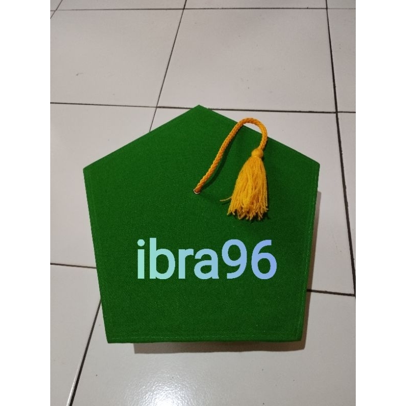 Topi Toga Warna Hijau/Topi Wisuda/Topi Sarjana/Topi Toga Anak PAUD,TK,SD,SMP,SMA,MAHASISWA