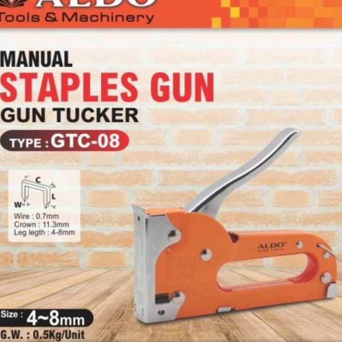 

Alat Tembak Klip Staple Gun Tacker ALDO 4-8MM
