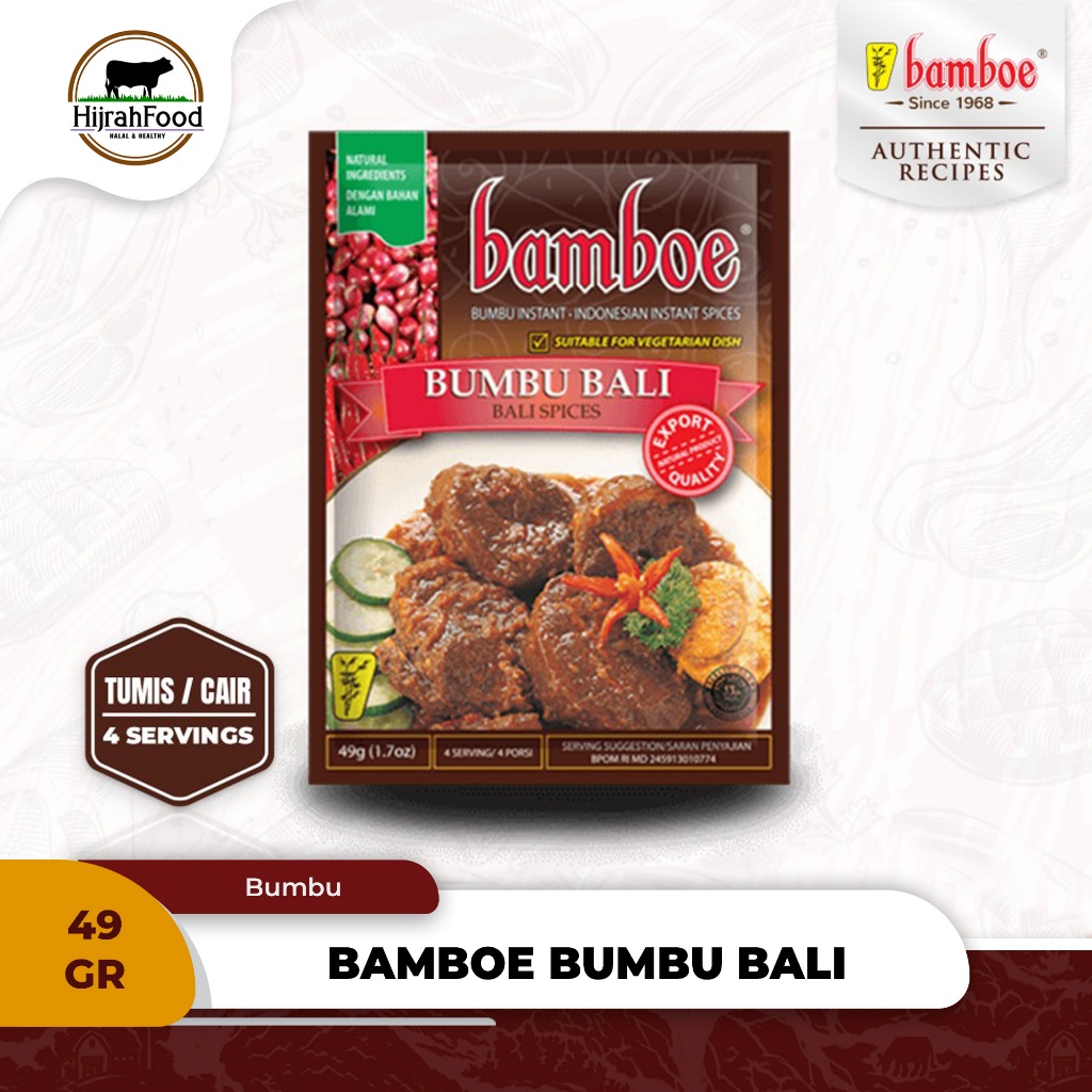 

Bamboe Bumbu Bali Spice Mix for Balinese Dish Rempah Asli 49gr
