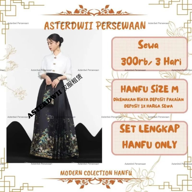 SEWA ATAU RENTAL  HANFU MODERN ROK MAMIAN