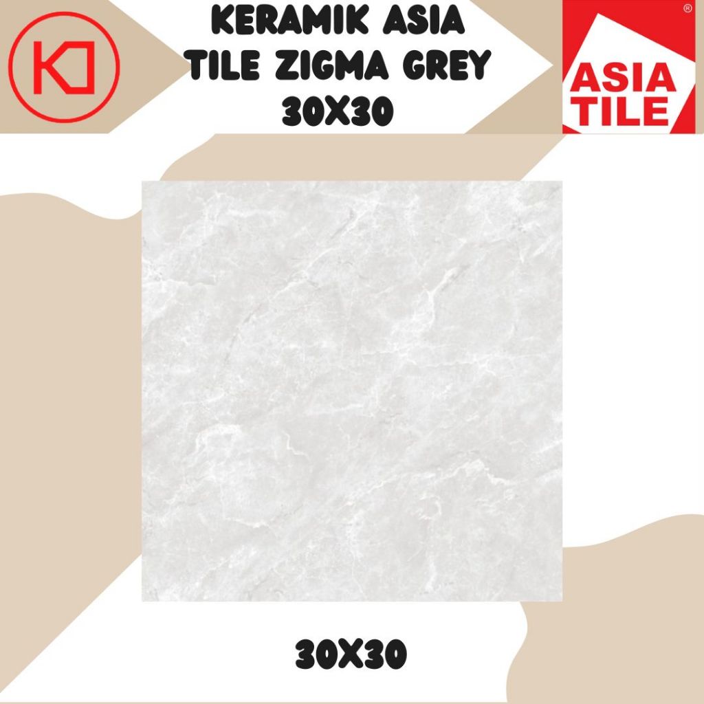 KERAMIK LANTAI ASIA TILE ZIGMA GREY 40x40