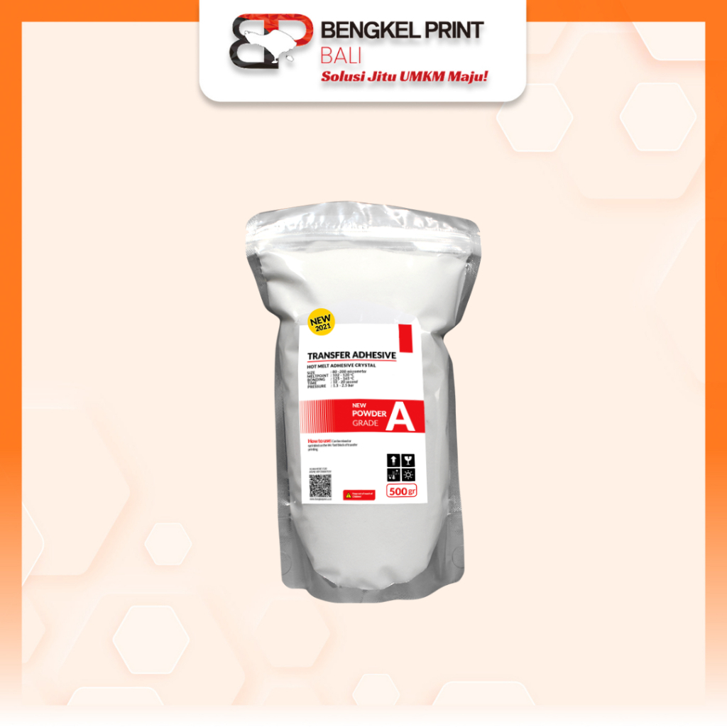 

Powder Grade A 500gr | Hot Melt Crystal Adhesive Premium | Vator | Sablon DTF