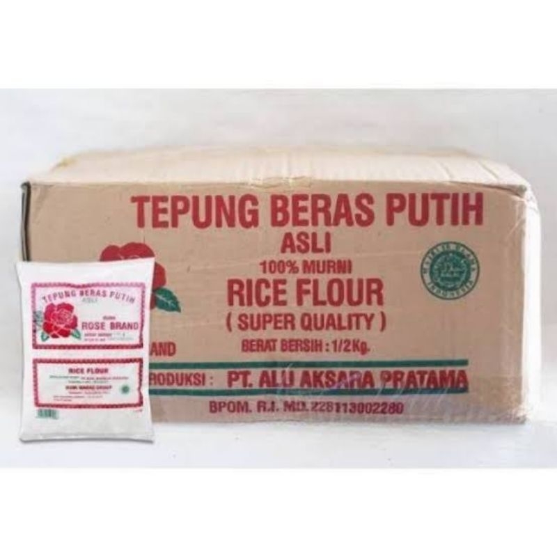 

Tepung beras putih rice flour rose brand 1 dus isi 20 bungkus ( DOS )