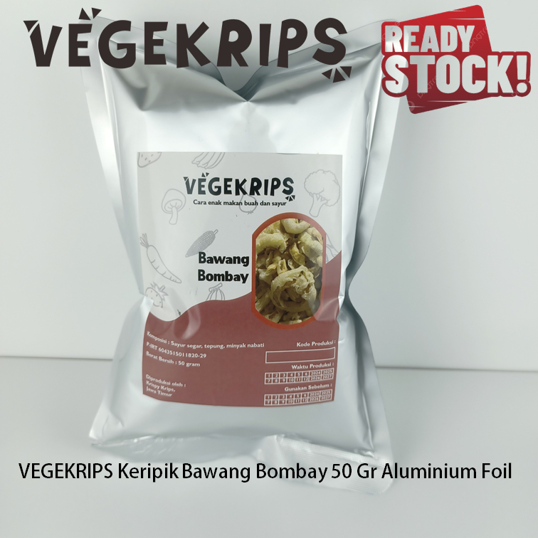 

VEGEKRIPS Keripik Bawang Bombay 50 Gr Aluminium Foil
