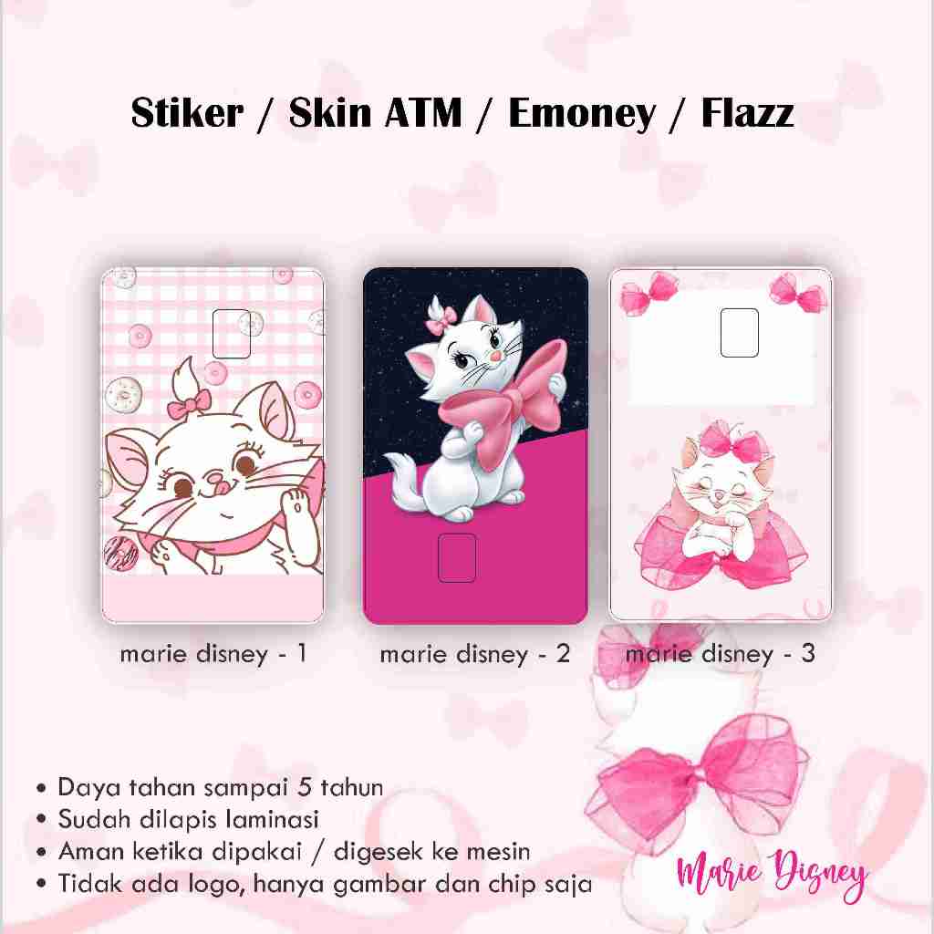 Stiker / Garskin / Skin ATM / Garskin / Skin Kartu Marie Disney