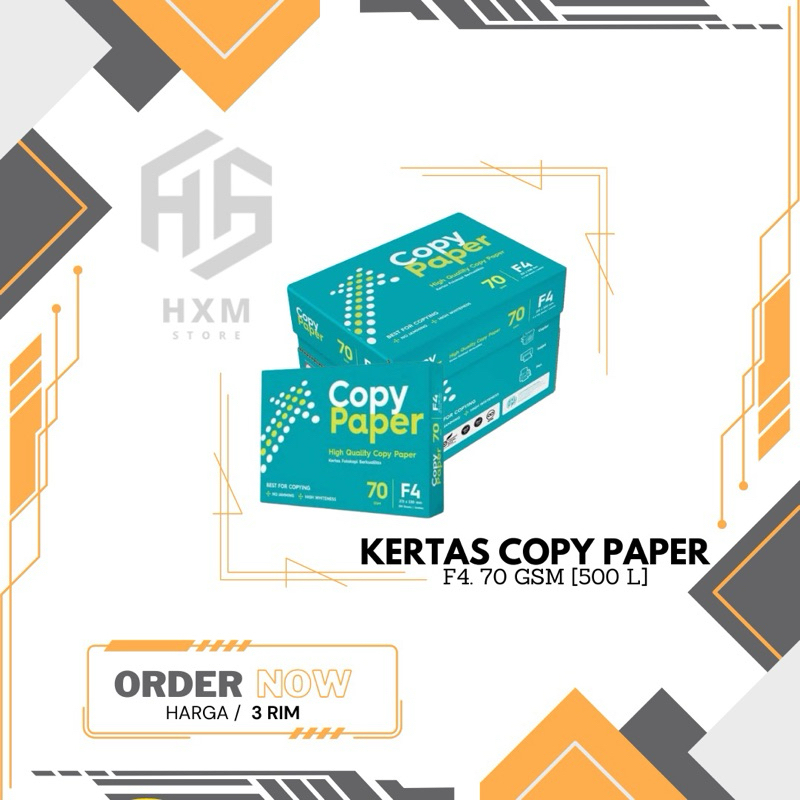 

Kertas COPY PAPER F4 70 GSM [3 rim]