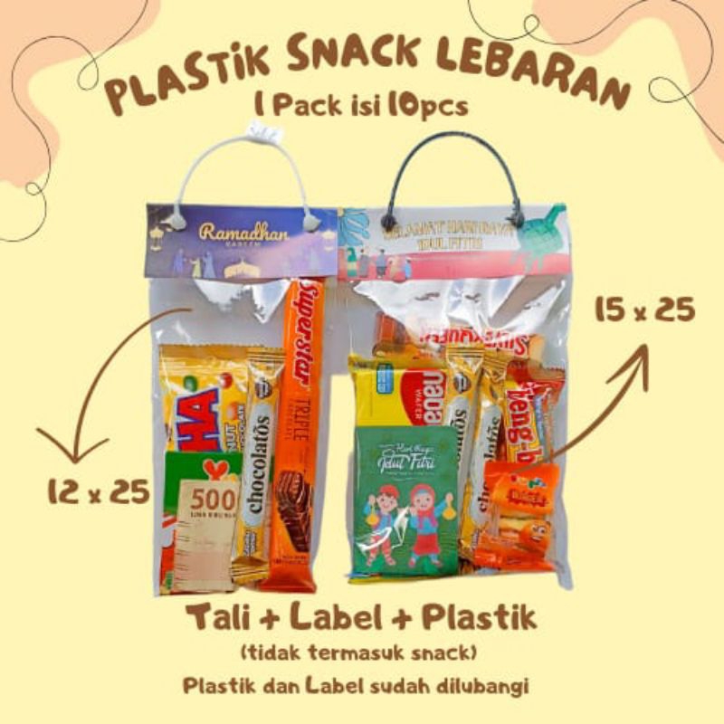 

{10 pcs} plastik snack LEBARAN/ Angpao Snack Idul Fitri / Hampers Lebaran