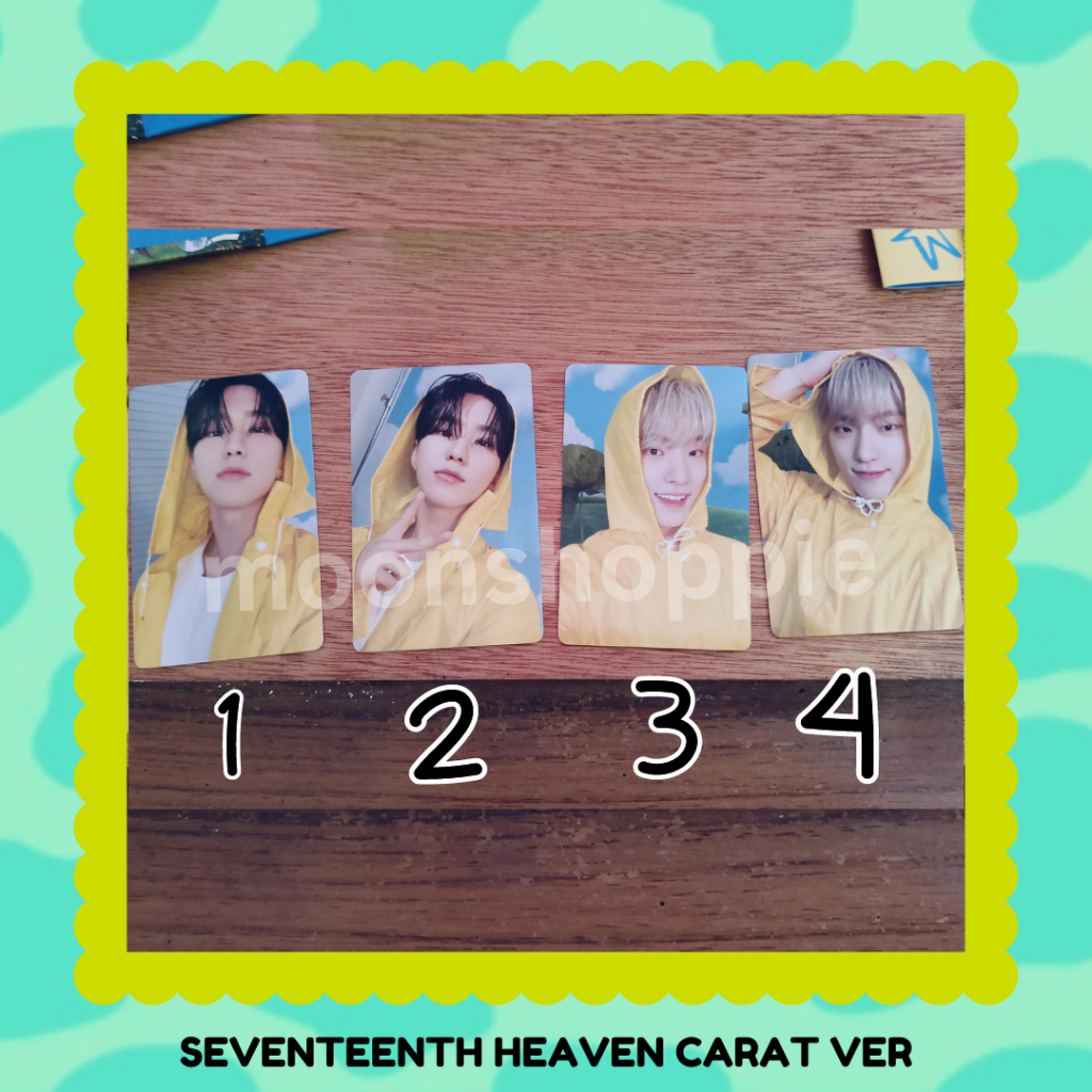 PHOTOCARD PC Seventeen Heaven Carat Version / Carver Hoshi Dino