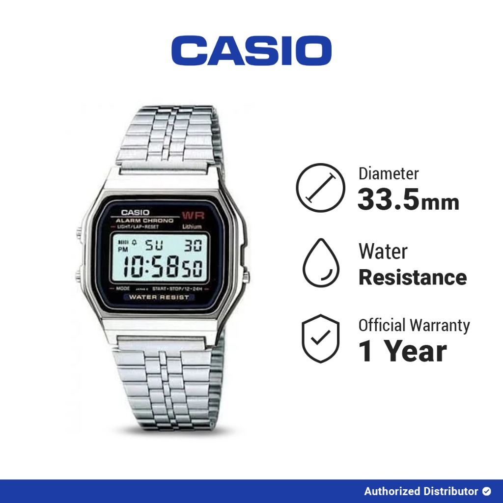 [READY INSTANT] Casio Jam Tangan Pria A159W-N1DF