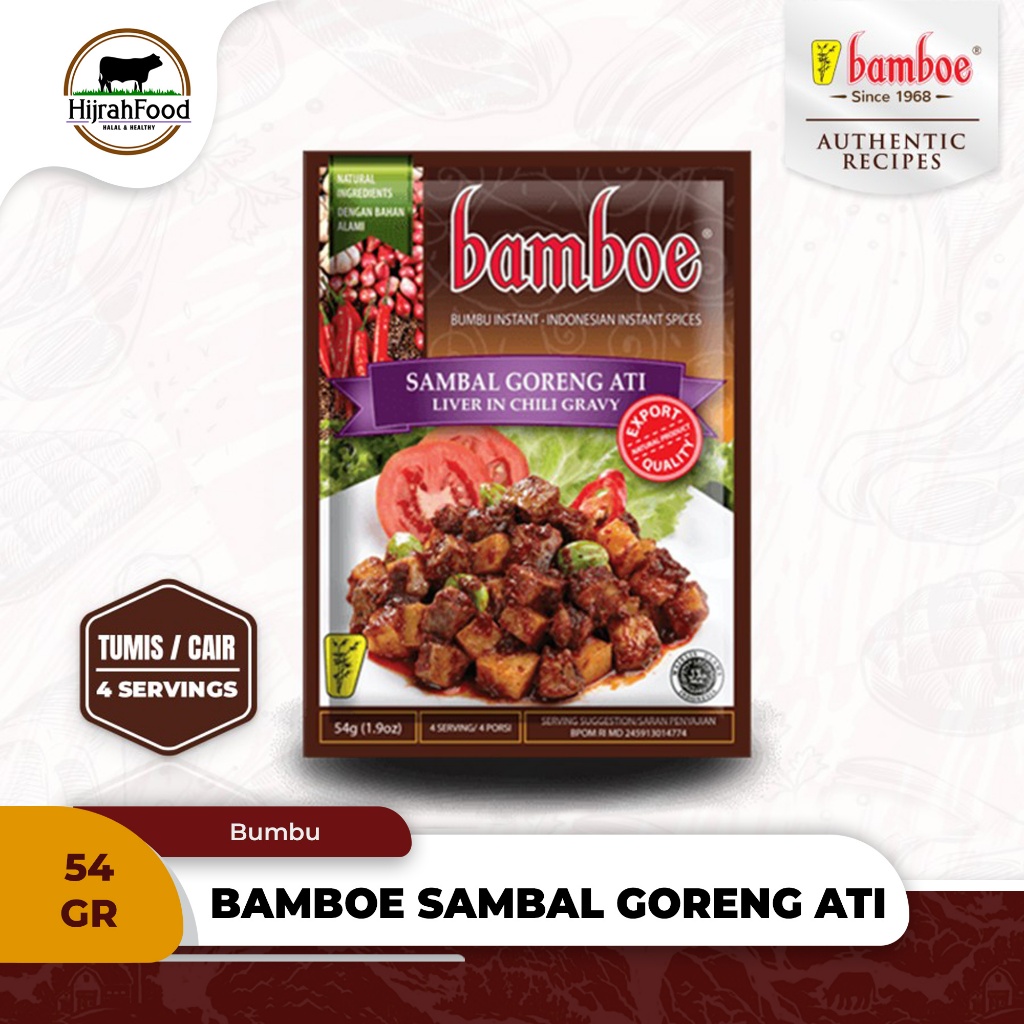 

Bamboe Bumbu Sambal Goreng Ati Spice Mix for Liver in Chili Gravy 54gr