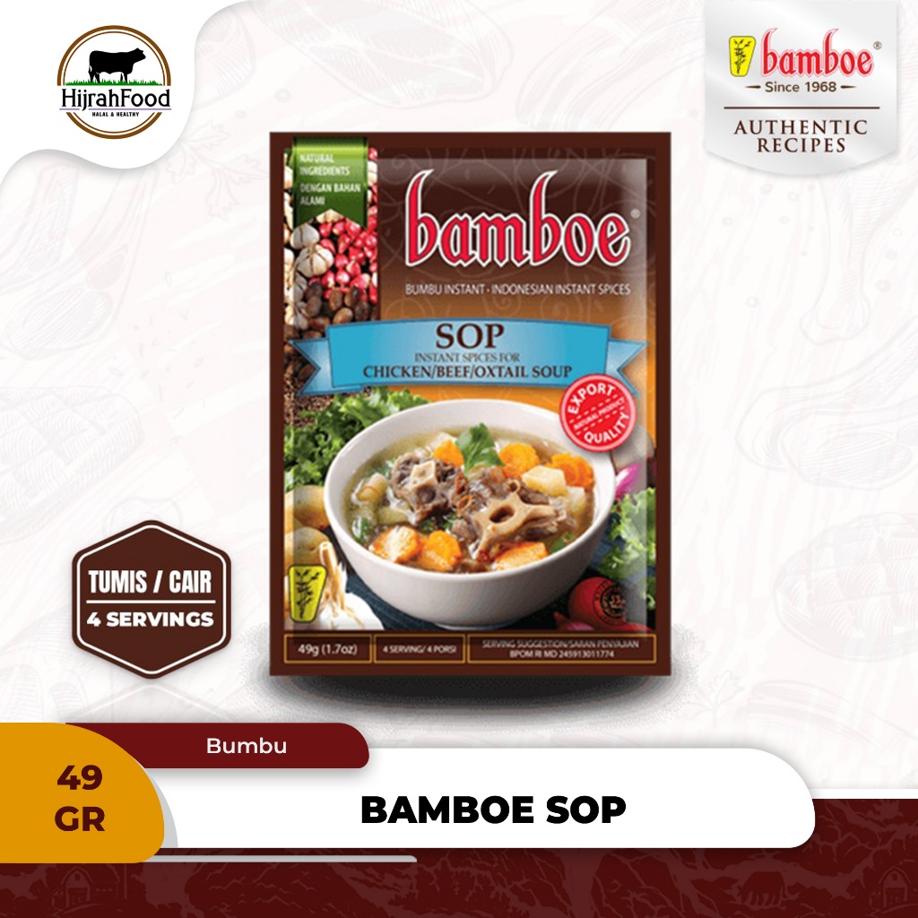 

Bamboe Bumbu Sop Spice Mix for Chicken Beef Oxtail Soup 49gr