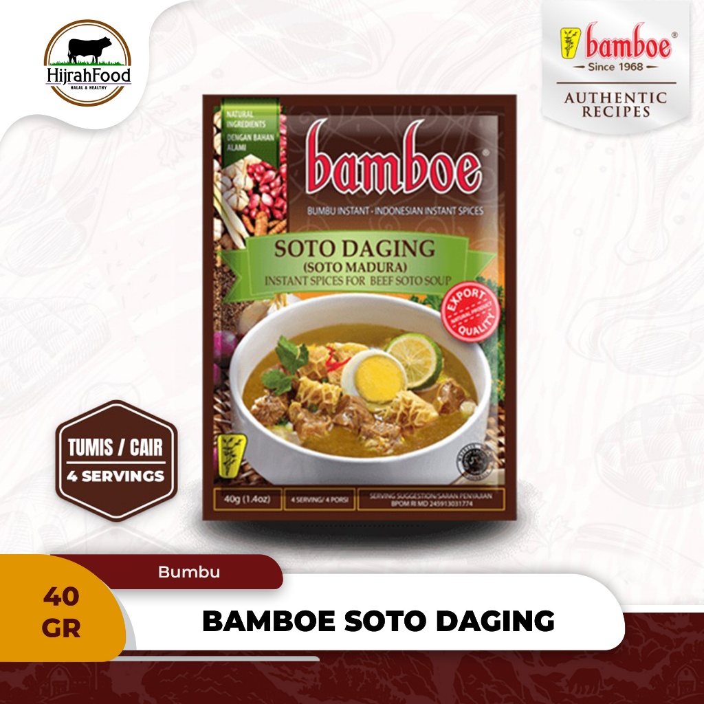

Bamboe Soto Daging Soto Madura Bumbu Instan Praktis 40gr